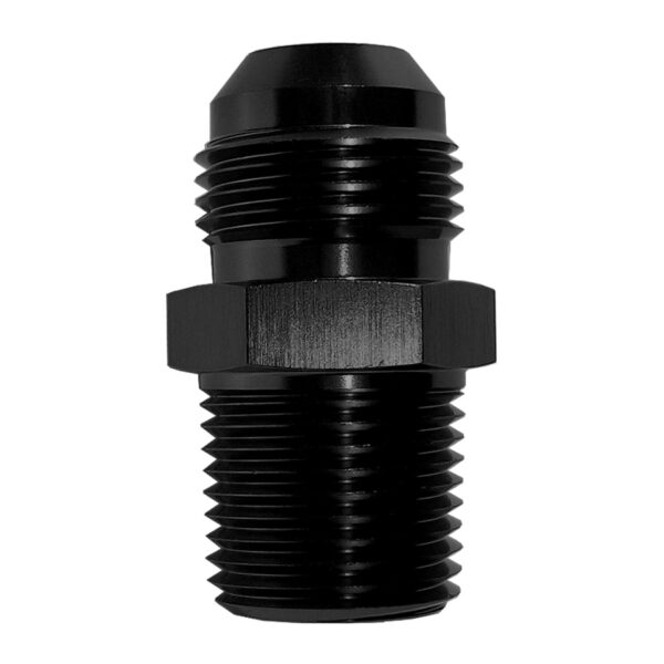 FTF Adapter Male An10 To 3/8 Npt Straight Black MBAN408-10-6D-B