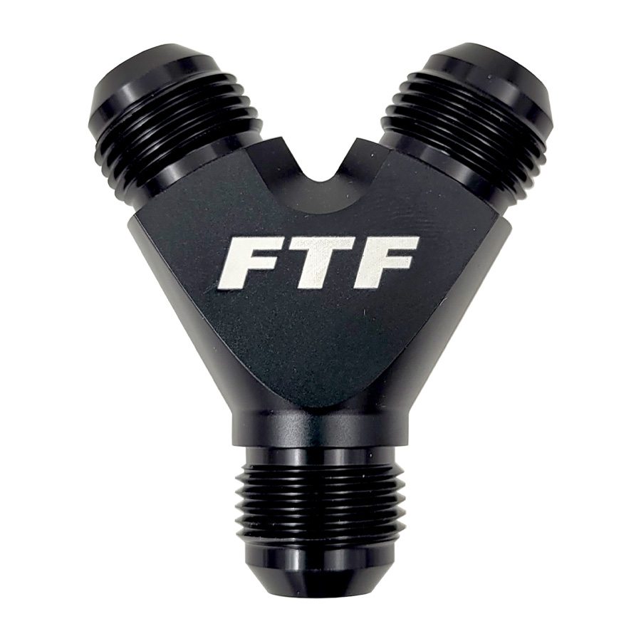 FTF Black Y-piece Male An8 In & An6 X 2 Out MEY3186-BLK