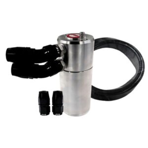 FTF Oil Catch Can Billet 1/2" Ntp Port Kit Black CAN-003-BLK