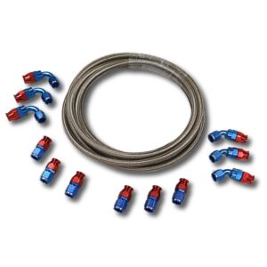 FTF Steel Braided PTFE Hose Kit - AN6 Fittings FK-PTFE-001 FK-PTFE-001