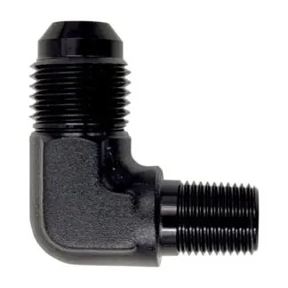FTF Adapter 90° An6  To 1/8" Npt Black MBAN411-6-2D-BL