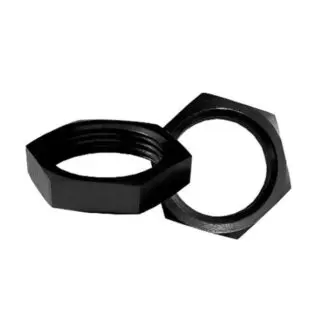 FTF Bulkhead Nut An8 - Black MBAN462-8-BLK