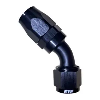 FTF Hose End Reusable 45° An12 - Black MBE0418-4512BLK