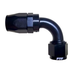 FTF Hose End Reusable 90° An4 - Black MBE0418-9004BLK