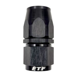 FTF Hose End Reusable  Straight An6 - Black MBE0418-06-BLK