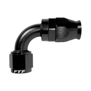 FTF Black Hose End 90° Swivel An8 - Teflon Hose MBTP3090-08-BLK
