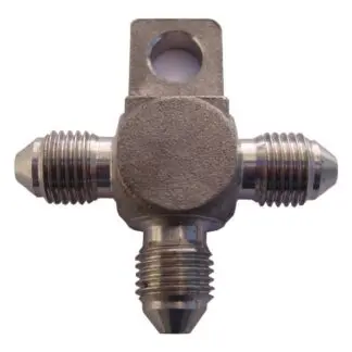 FTF Tee Block Sus303 An3 Ml To 2 X An3 Teflon Incl. Tab ME2566-03