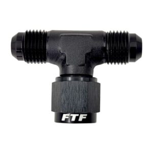 FTF Adapter Tee An6 -  Female On Side Black MEAN4651-6-BLK