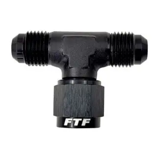 FTF Adapter Tee An4 -  Female On Side Black MEAN4651-4-BLK