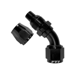 FTF Hose End Swivel Cutter Style 45° An20 Black MECUT0806-4520B