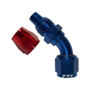 FTF Hose End One Piece Cutter Style Swivel 45° An6 MEX118-4506