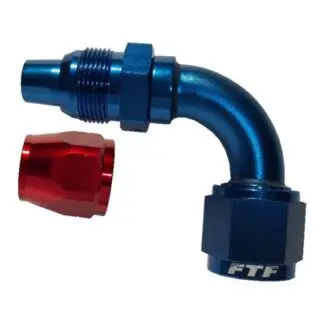 FTF Hose End One Piece Cutter Style Swivel 90° An10 MEX118-9010