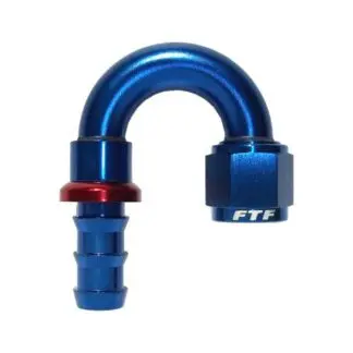 FTF Hose End Swivel Push On 180° An6 MEF0418-1806