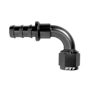 FTF Hose End Swivel Push On 90° An10 Black MEF0418-9010BLK