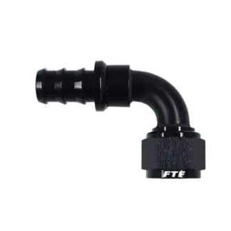 FTF Hose End Push On 90° An12 Black MEF0418-9012BLK
