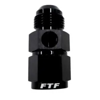FTF Black Adapter Straight An8 Male/female - 1/8"npt Port MEFP384-08-BLK