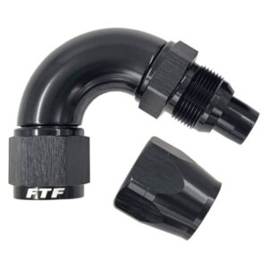 FTF Black Hose End One Piece Cut Style 120° An10 MEX118-1210BLK