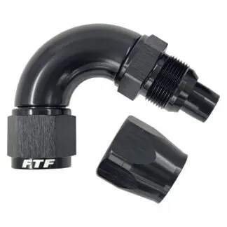 FTF Black Hose End One Piece Cut Style 120° An10 MEX118-1210BLK