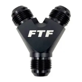 FTF Black Y-piece Male An8 In & An8 Out MEY3188-BLK
