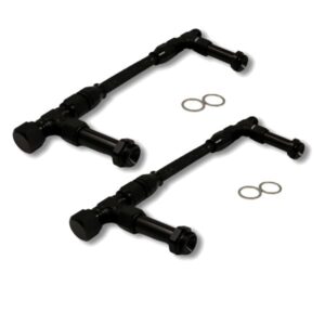 FTF Holley Dual Feed Inlet Kit – AN8 TO 7/8″ x 20 Thread Black MEFCPO268-8-BLK
