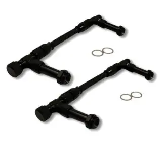 FTF Holley Dual Feed Inlet Kit – AN8 TO 7/8″ x 20 Thread Black MEFCPO268-8-BLK