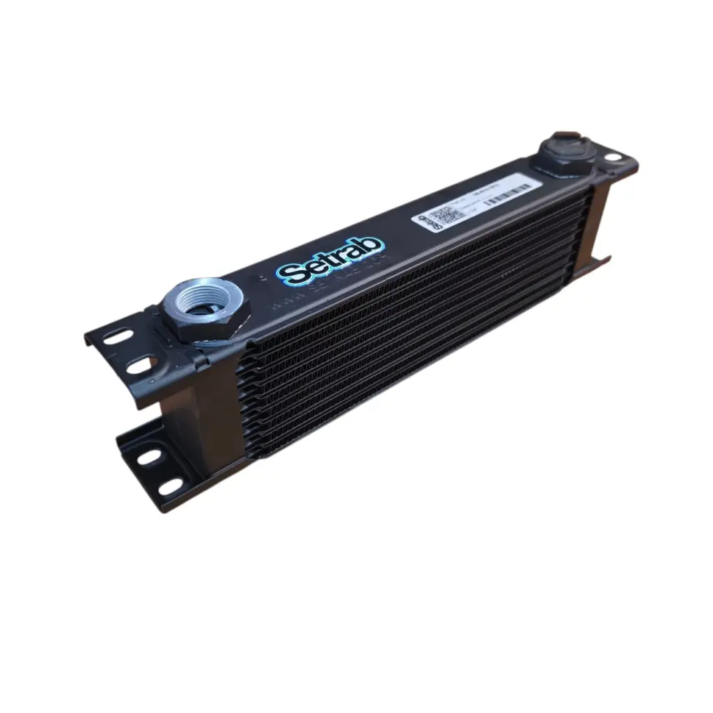 SETRAB Series 6 10-Row Oil Cooler - M22 Ports - 283 x 75 x 50mm